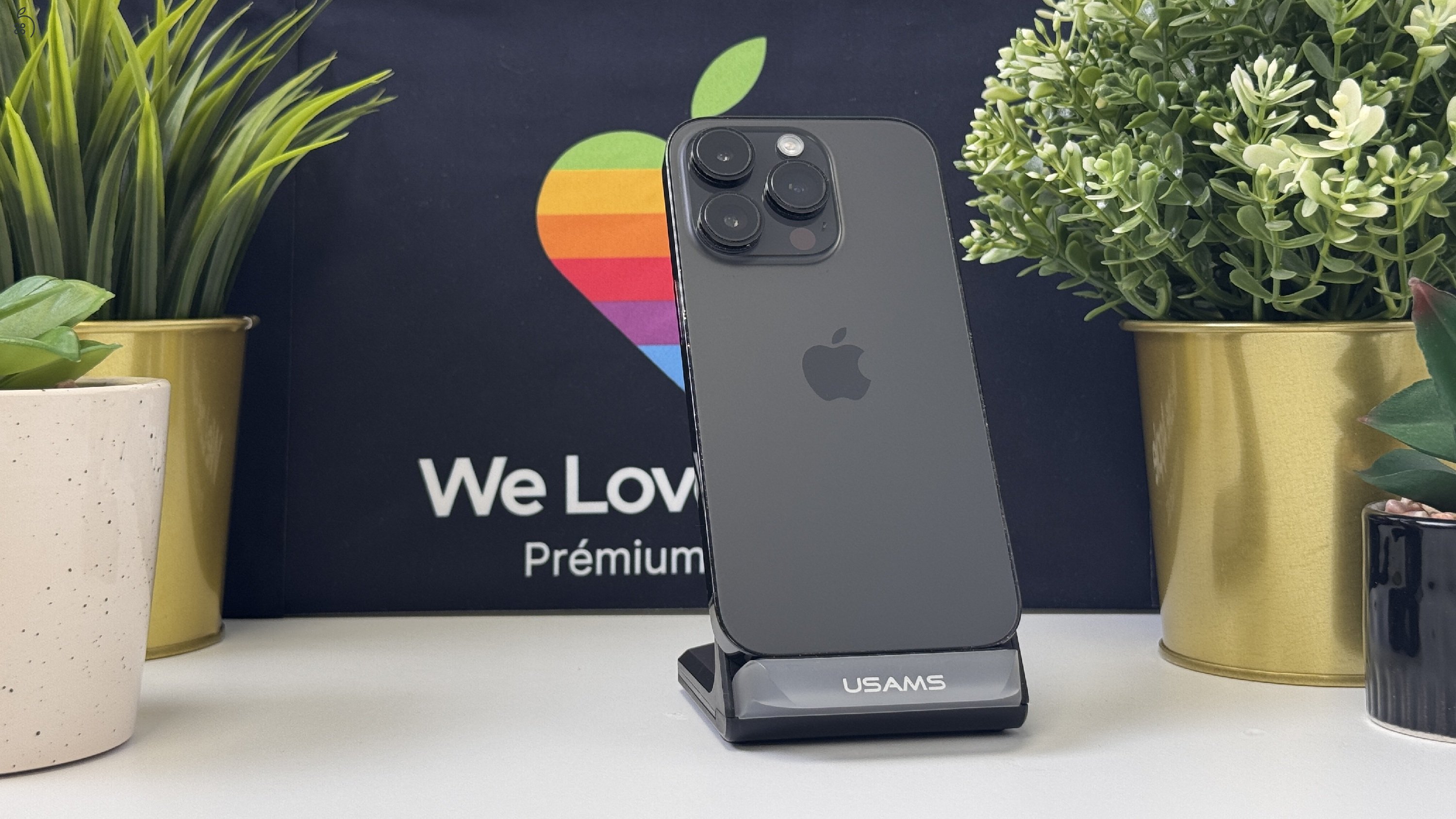  iPhone 14 Pro 128GB Asztrofekete, Független - Számla, 1ÉV Garancia 