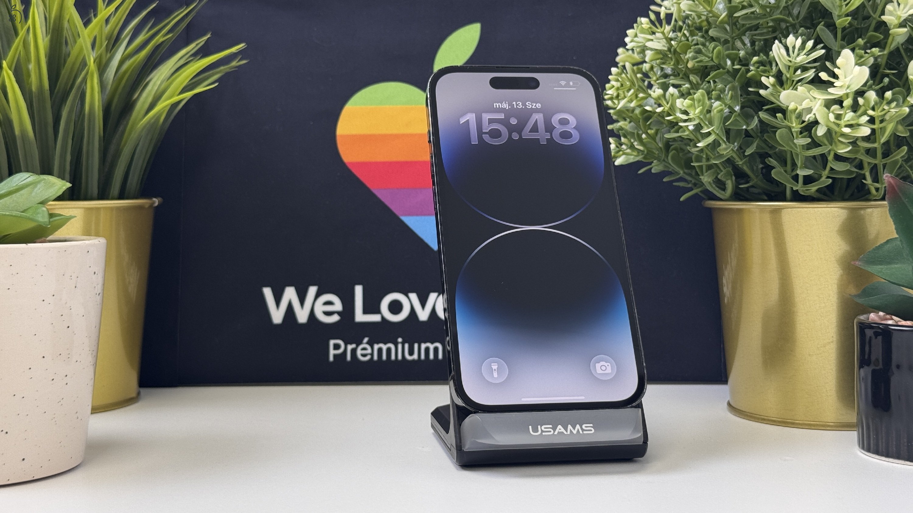  iPhone 14 Pro 128GB Asztrofekete, Független - Számla, 1ÉV Garancia 