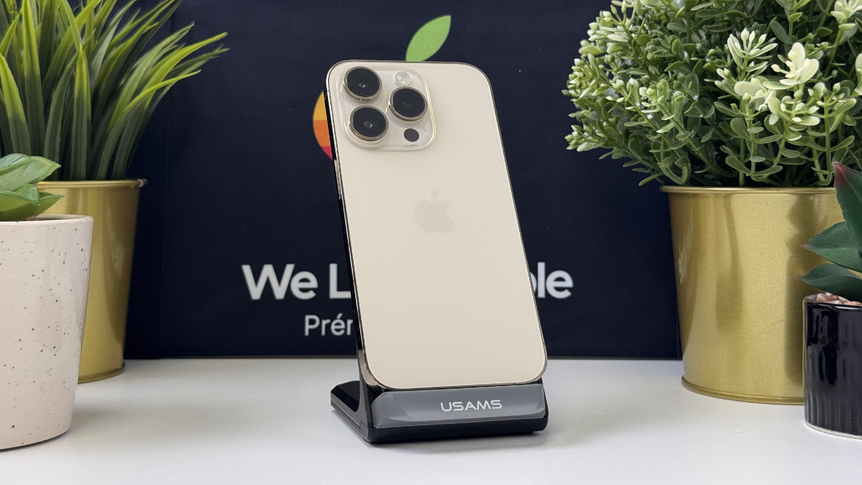  iPhone 14 Pro 128GB Arany, Független - Számla, 1ÉV Garancia 