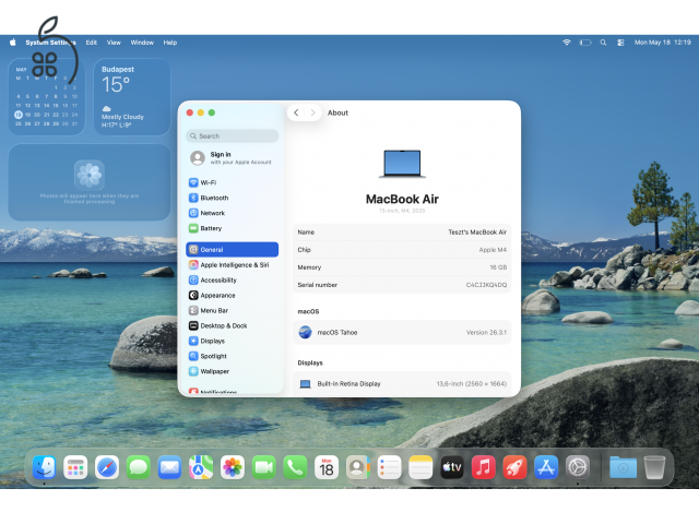 Macbook Air M4 13” 16/256GB Sky blue