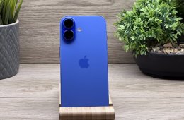 Hibátlan iPhone 16 Ultramarine 128GB 2 ÉV Garanciával 90%