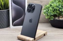 Hibátlan iPhone 15 Pro Max Black Titanium E-SIM 256GB 2 ÉV Garanciával 90%