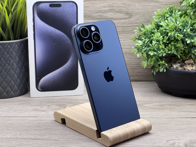 iPhone 15 Pro Max Blue Titanium 256GB 2 ÉV Garanciával 90%