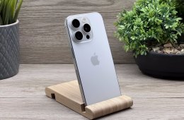 Hibátlan iPhone 15 Pro White Titanium E-SIM 256GB 2 ÉV Garanciával 100%