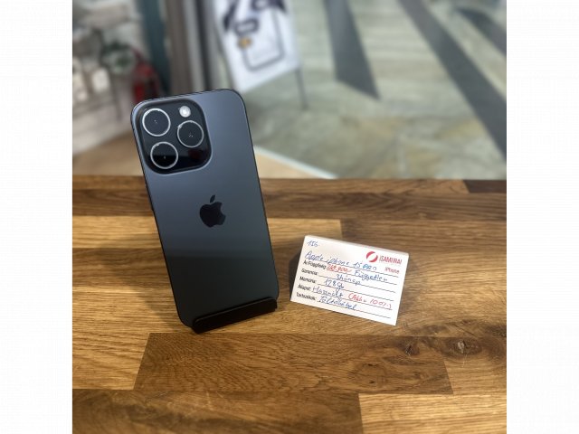 Apple iPhone 15 Pro - 128 GB - Akku 100% - Fekete Titán ( 156.)