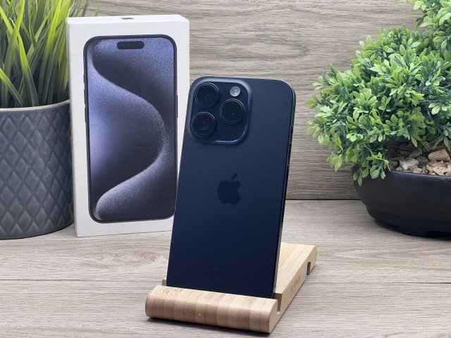 Hibátlan iPhone 15 Pro Blue Titanium 128GB 2 ÉV Garanciával 93%