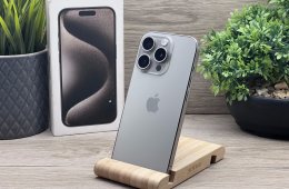 Hibátlan iPhone 15 Pro Natural Titanium 128GB 2 ÉV Garanciával 91%