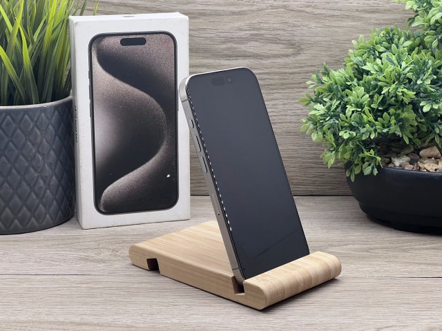 Hibátlan iPhone 15 Pro Natural Titanium 128GB 2 ÉV Garanciával 91%