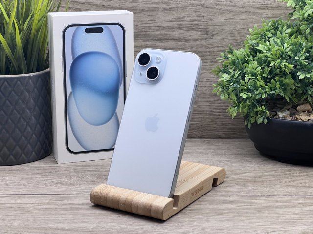 Hibátlan iPhone 15 Blue  256GB 2 ÉV Garanciával 100%