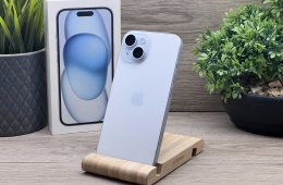 Hibátlan iPhone 15 Blue  256GB 2 ÉV Garanciával 100%
