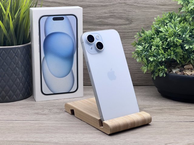 Hibátlan iPhone 15 Blue  256GB 2 ÉV Garanciával 100%