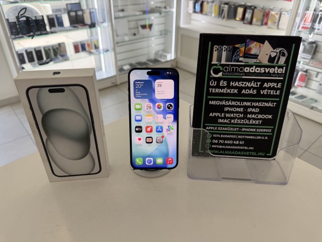 iPhone 15 Plus 128GB Független Megkímélt/1 hónap gar./Akku 86%/p4905
