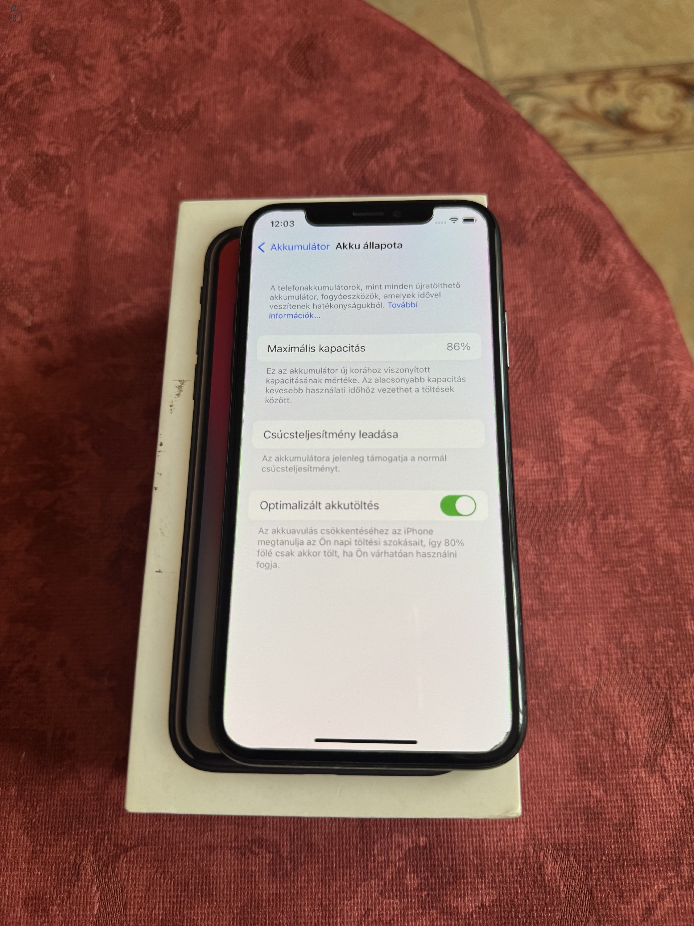 Iphone X 64GB Black Független, Szép állapot