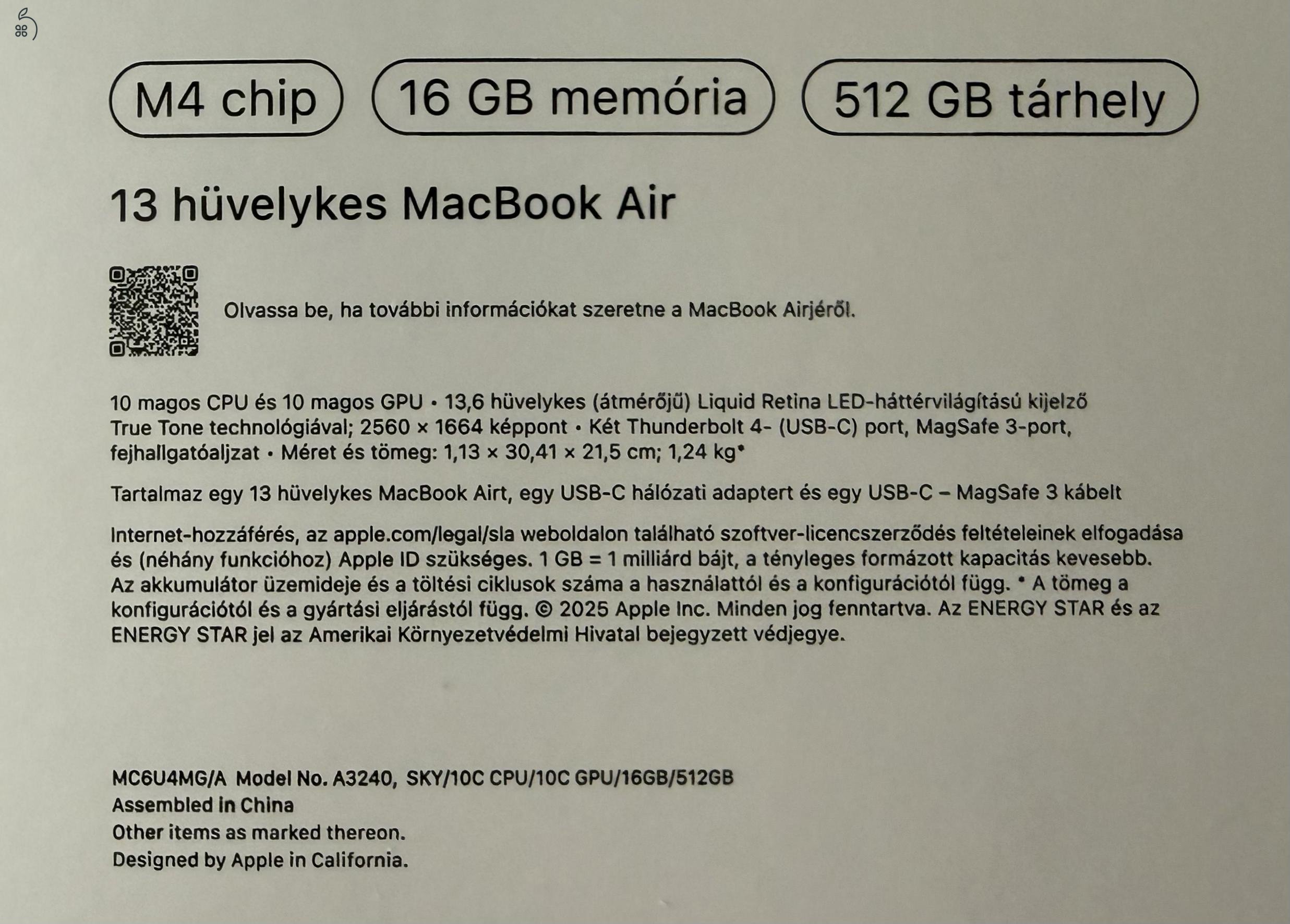 MacBook Air M4 Sky Blue – 16 GB RAM / 512 GB SSD