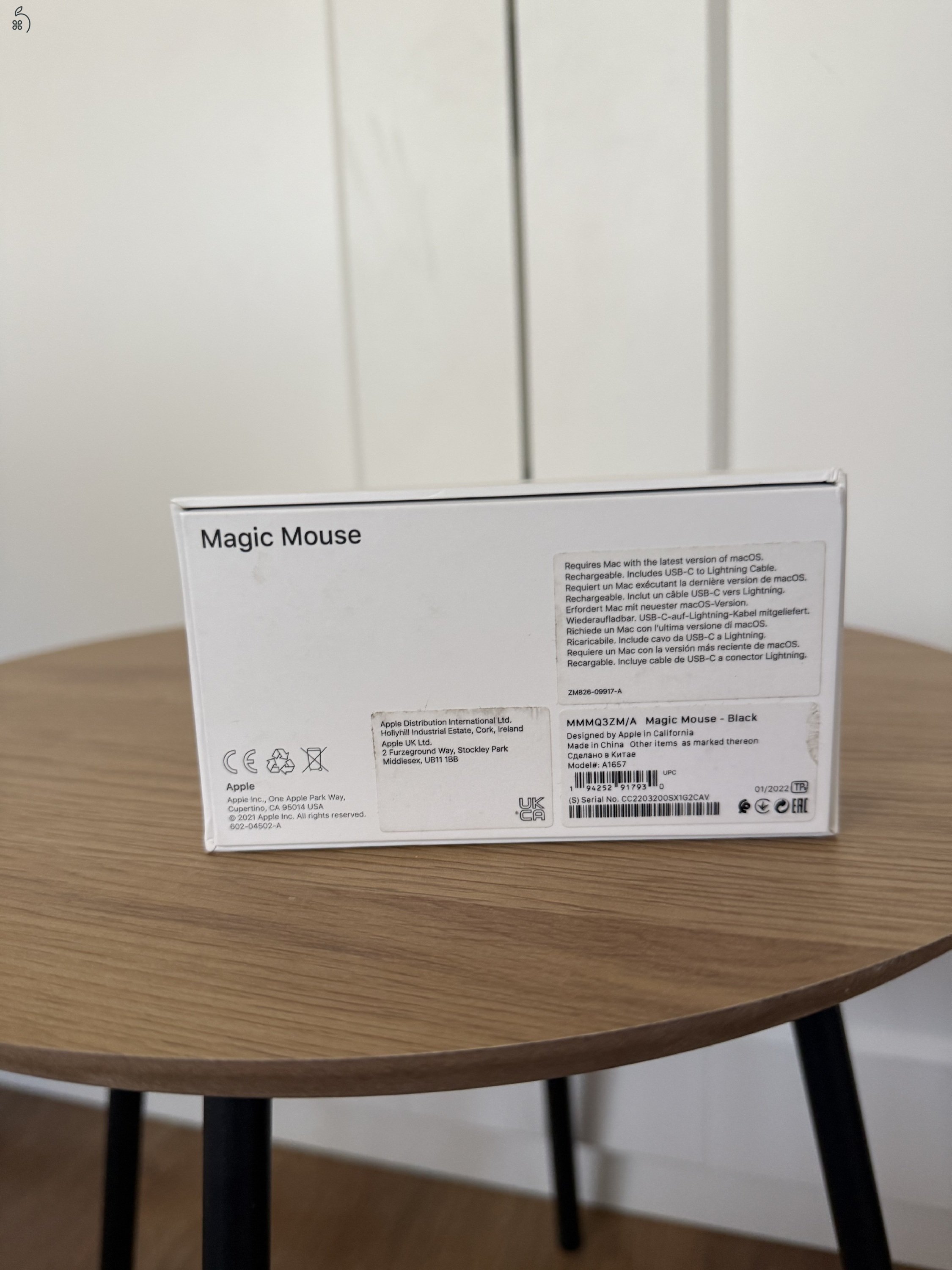 Apple Magic Mouse 2 – Space Grey  – Lightning csatlakozós