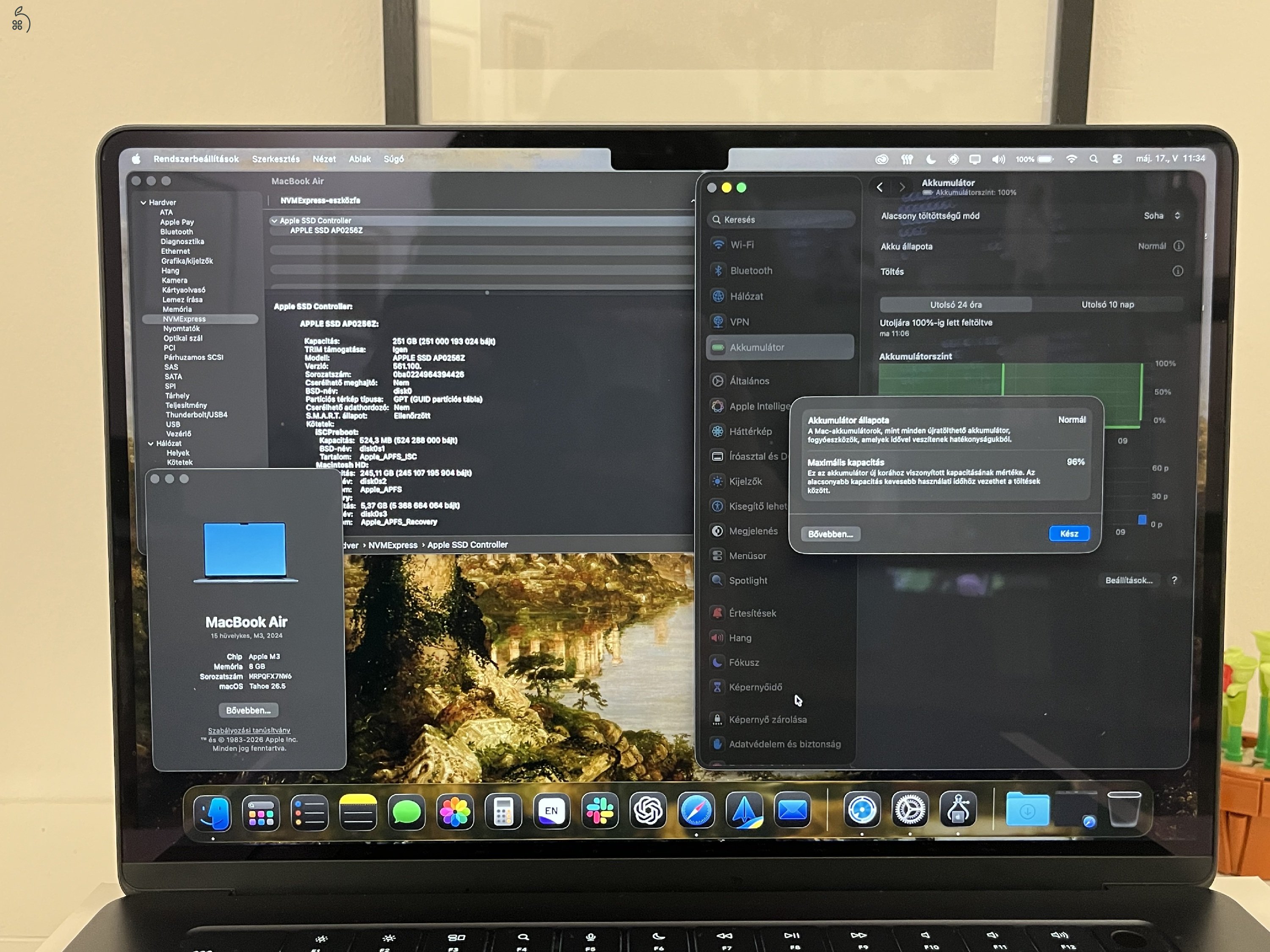 MacBook Air 15” M3 Éjfekete (2024) – ritka 15”-os modell