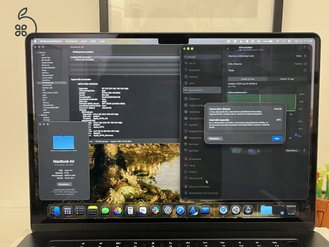 MacBook Air 15” M3 Éjfekete (2024) – ritka 15”-os modell