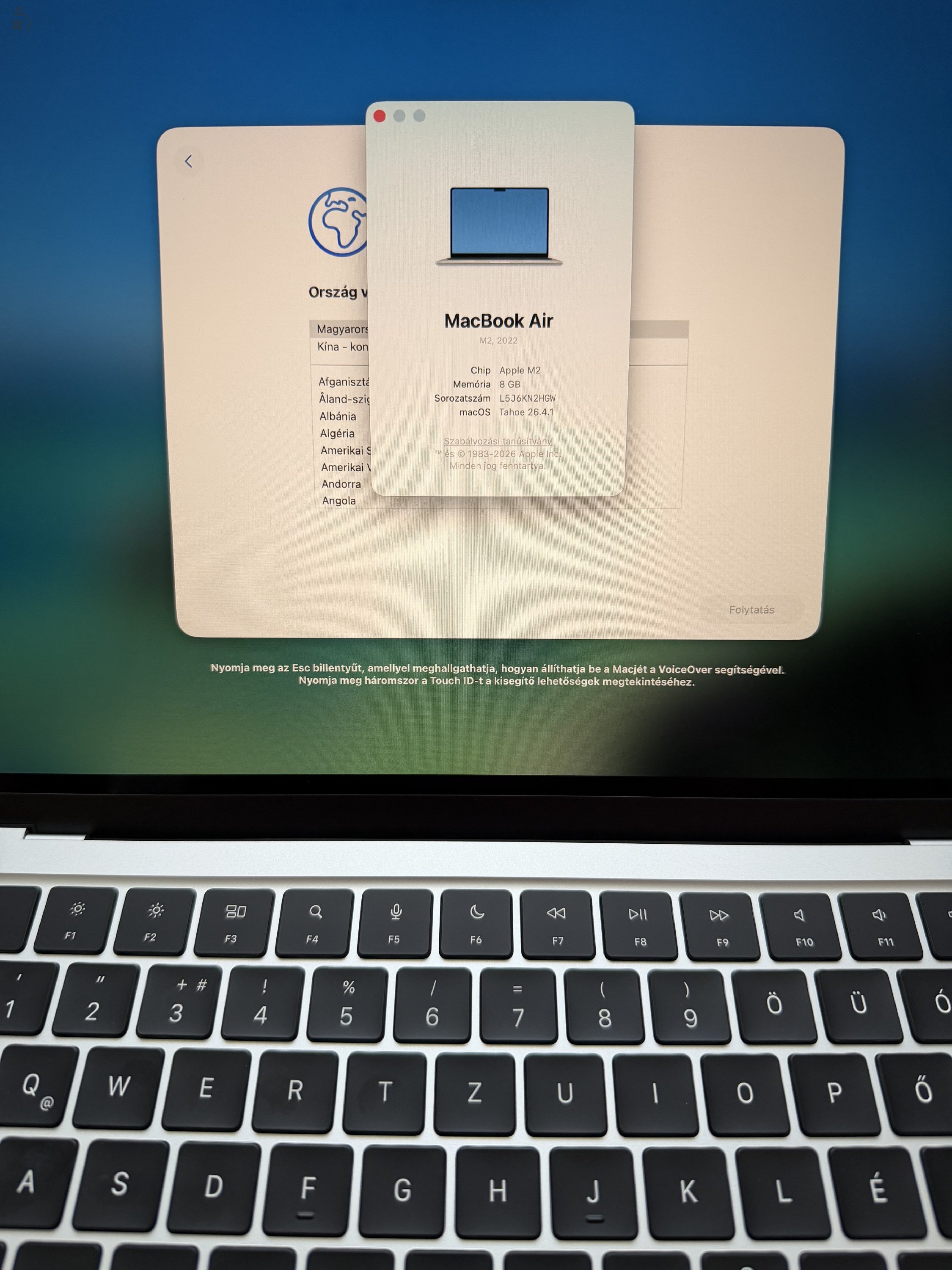 MacBook Air 13,6 M2 eladó