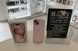 iPhone 15 128GB One Függő Újszerű/1 hónap gar./Akku 84%/p4906