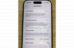 IPhone 16 Pro 256 GB fekete titán akku 97 független