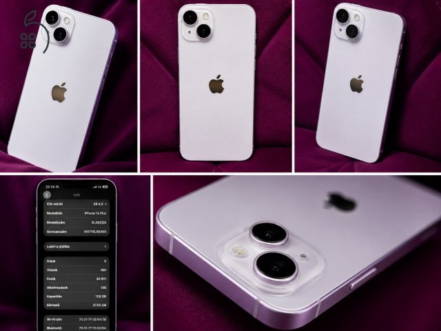  Eladó Makulátlan, iPhone 14 Plus – Lila