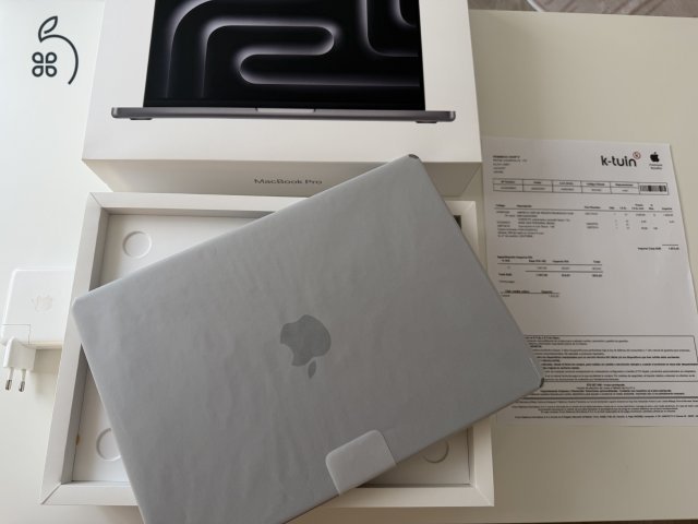 Apple MacBook Pro 14 M3 Space Gray Újszerű állapot Spanyol számlával. 2024.03.22 vásárlás