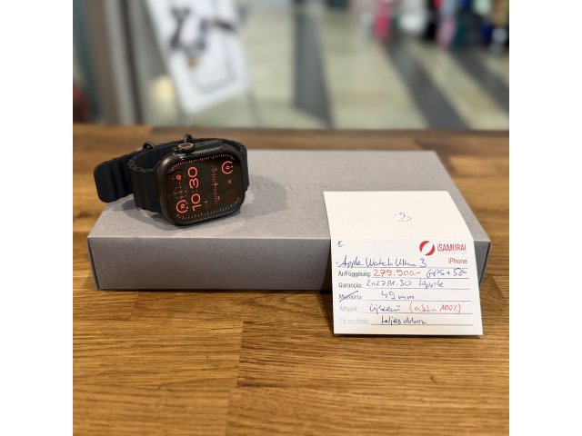 Apple Watch Ultra 3 - 49 mm - GPS+LTE - Black Titan - Újszerű - Akku 100% (8.)