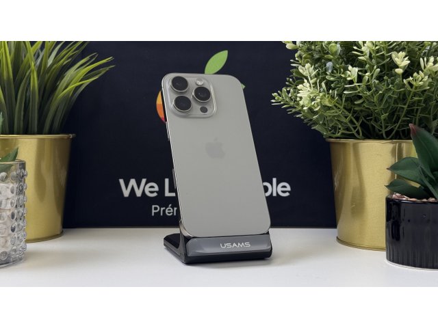 iPhone 16 Pro 512GB, Natúr Titán, Független, Számla, 1 Év Garancia, 90%