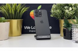 iPhone 15 Pro 256GB, Fekete Titán, Független, Számla, 1 Év Garancia, 100%