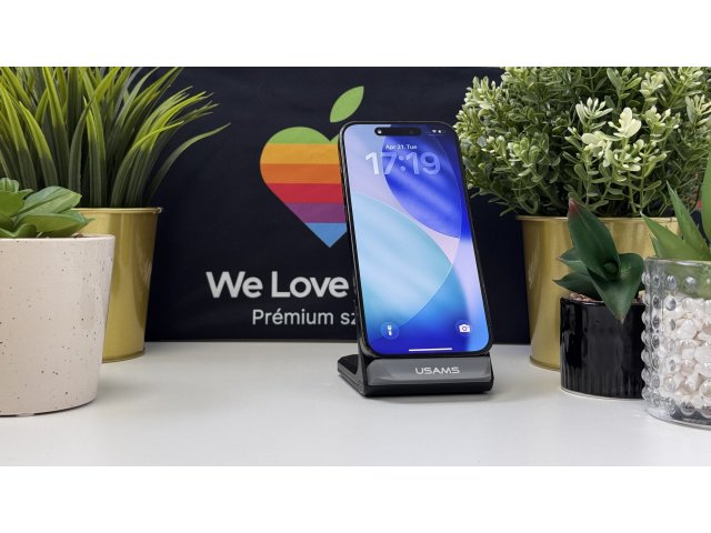 iPhone 15 Pro 128GB, Fekete Titán, Független, Számla, 1 Év Garancia, 100%