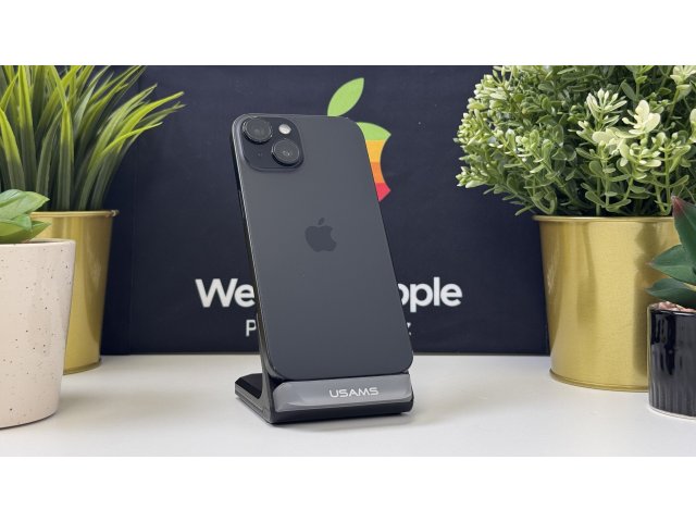 iPhone 15 128GB, Fekete, Független, Számla, 1 Év Garancia, 100%
