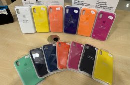 Apple iPhone Gyári bőr és szilikon tokok vegyes színekben