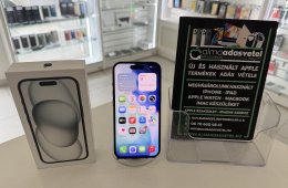 iPhone 15 128GB Független Használt/1 hónap gar./Akku 86%/p4911
