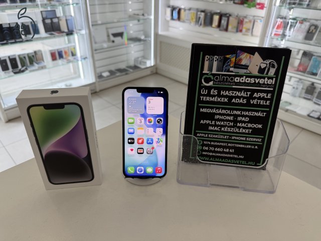 iPhone 14 128GB Független Nagyon Szép/1 hónap gar./Akku 87%/p4913