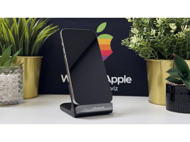 iPhone 15 Pro 256GB, Fekete Titán, Független, Számla, 1 Év Garancia, 100%