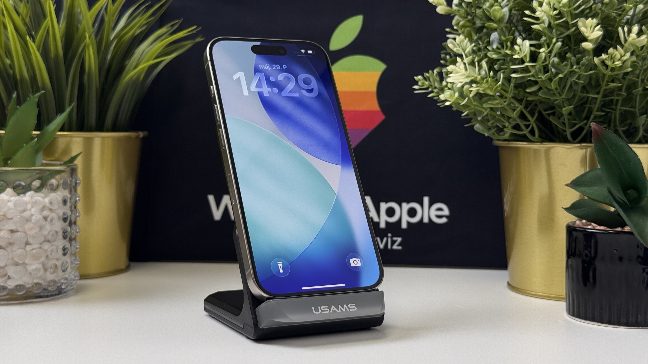 iPhone 15 Pro 256GB, Fekete Titán, Független, Számla, 1 Év Garancia, 100%