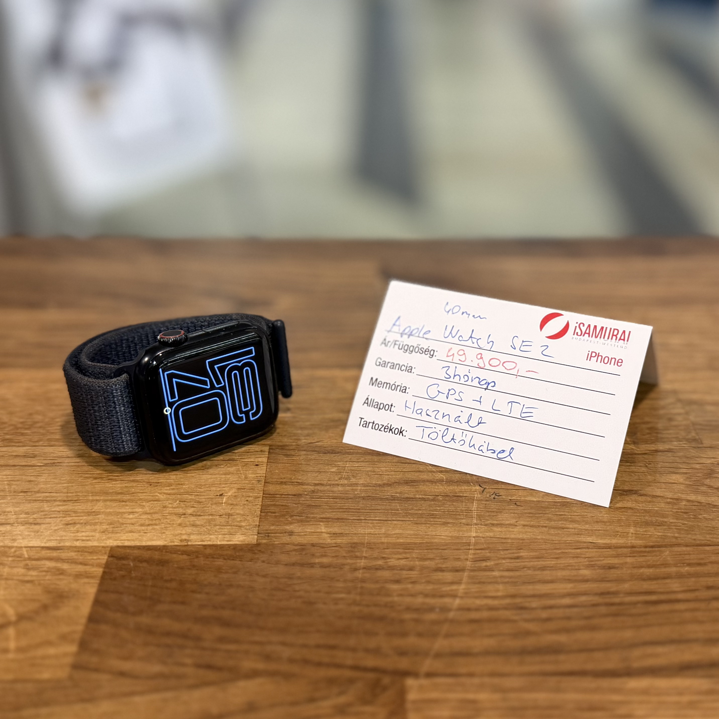 Apple Watch SE - 2nd gen. - 40 mm - GPS+LTE - Fekete (33.)