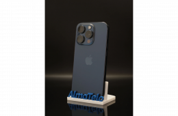 Apple iPhone 15 Pro 128 GB Blue Titanium 100% akku - 12 HÓ GARANCIA