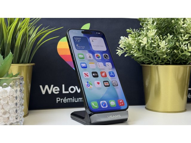 iPhone 15 Pro Max 256GB, Kék Titán, Független, Számla, 1 Év Garancia, 87%