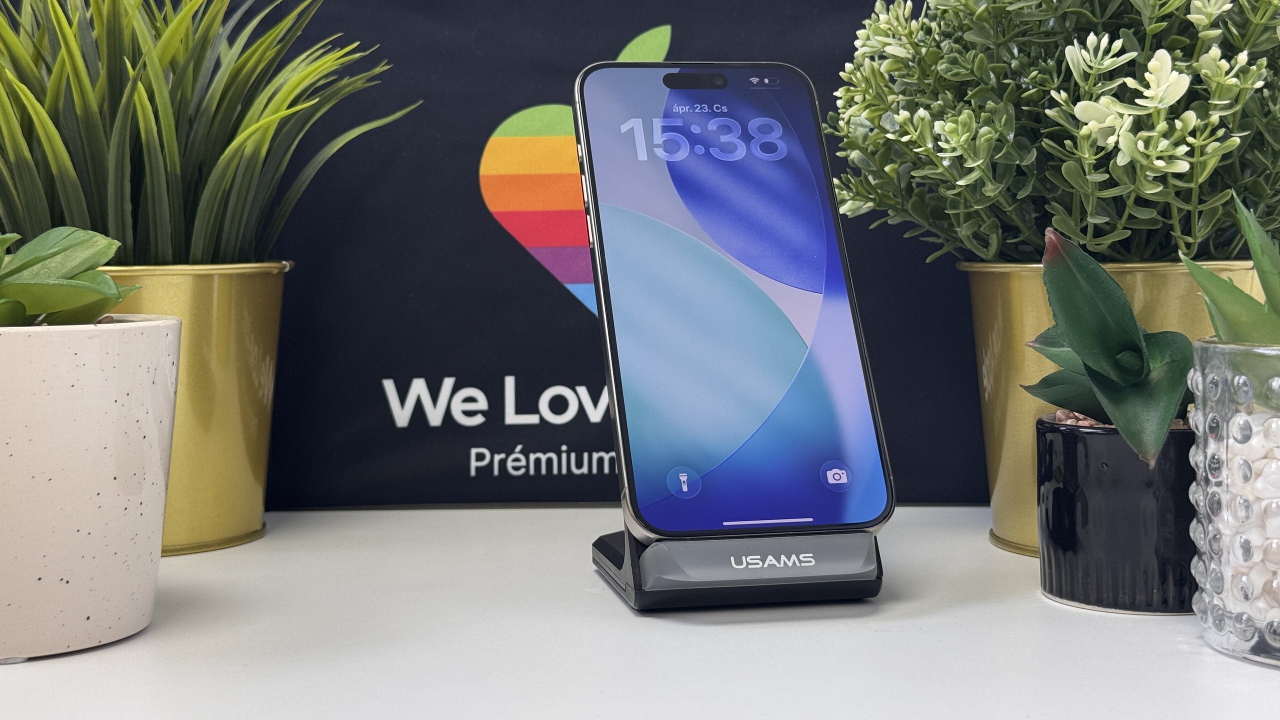 iPhone 15 Pro Max 256GB, Natúr Titán, Független, Számla, 1 Év Garancia, 100%