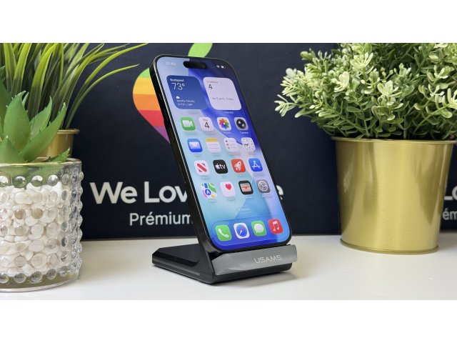 iPhone 16 Pro 256GB, Fekete Titán, Független, Számla, 1 Év Garancia, 98%