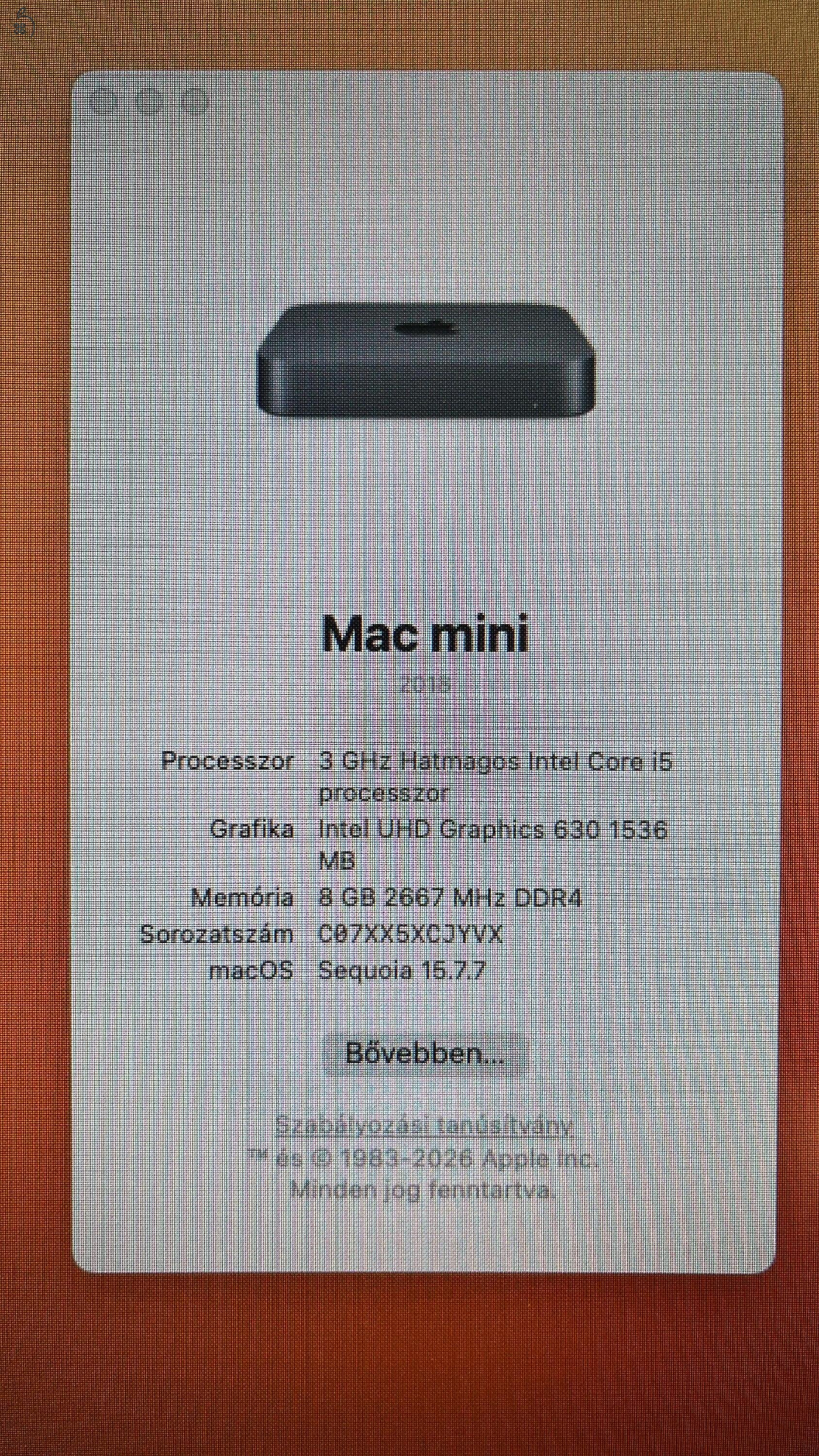 MacMini i5 (3Ghz), 8GB, 256GB, Space Grey.