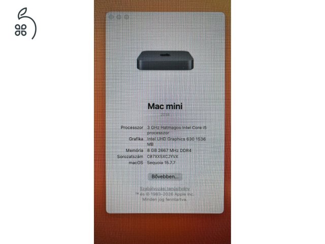 MacMini i5 (3Ghz), 8GB, 256GB, Space Grey.