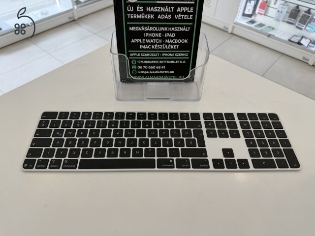 Magic Keyboard (USB-C) Touch ID-val és számbillentyűzettel (2024)A3119/1 hónap gar