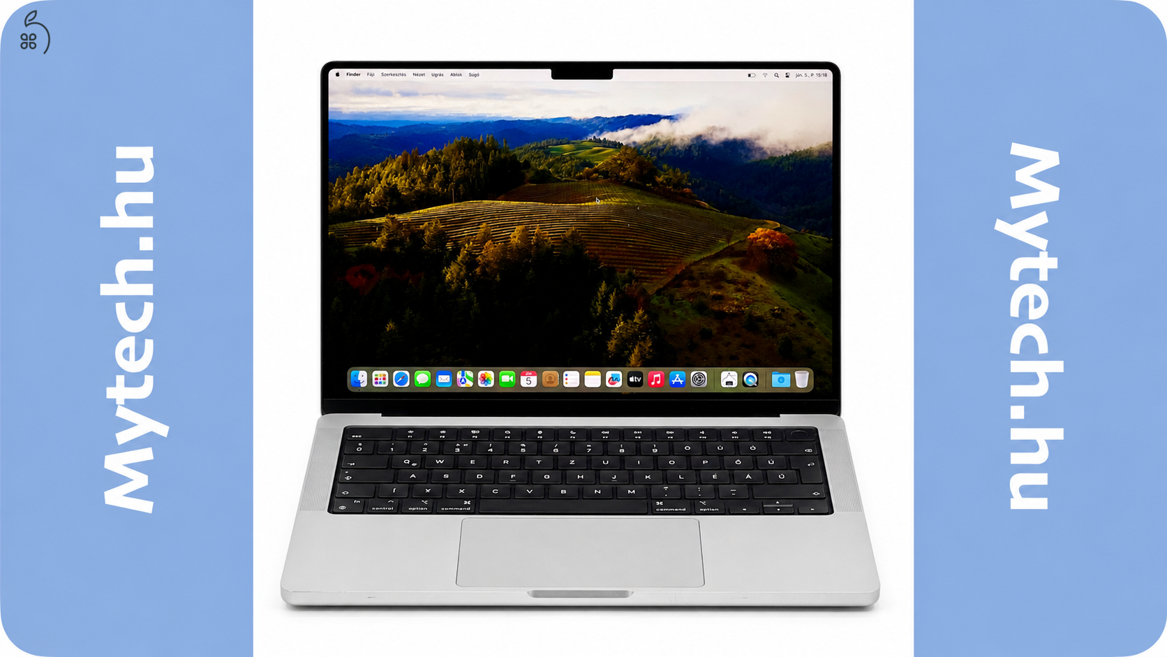 MacBook Pro 14″ 2021, M1 Max , 64 GB RAM, 10 core CPU, 24 core GPU, 512GB SSD 27% Áfás. (0505AB)