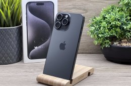 Hibátlan iPhone 15 Pro Max Black Titanium 256GB 2 ÉV Garanciával 90%