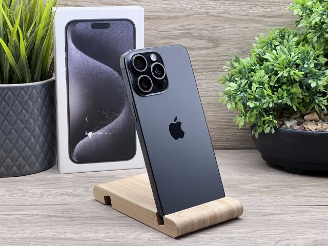 Hibátlan iPhone 15 Pro Max Black Titanium 256GB 2 ÉV Garanciával 91%