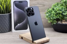 Hibátlan iPhone 15 Pro Max Black Titanium 256GB 2 ÉV Garanciával 91%