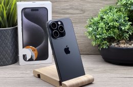 Hibátlan iPhone 15 Pro Black Titanium 128GB 2 ÉV Garanciával 90%