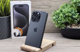 Hibátlan iPhone 15 Pro Black Titanium 128GB 2 ÉV Garanciával 90%